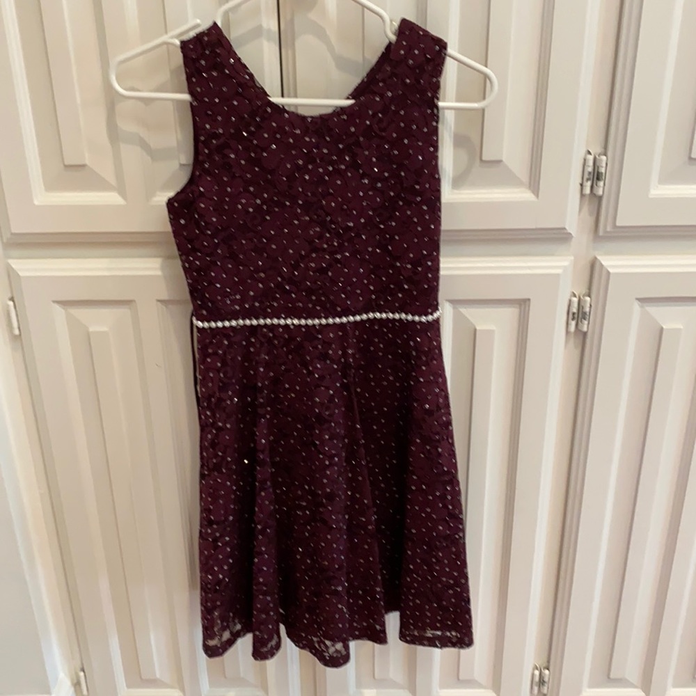 Maroon floral dress